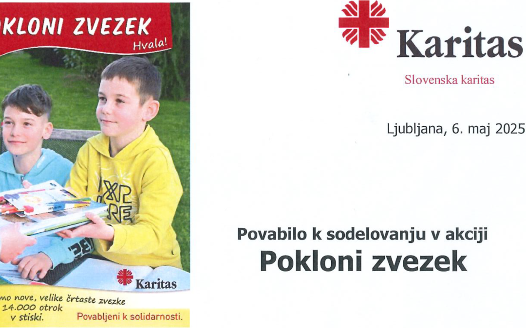 Povabilo k sodelovanju v akciji – Pokloni zvezek